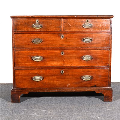 Lot 391 - A joined oak chest of drawers, rectangular top,...