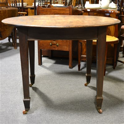 Lot 400 - A scrub mahogany breakfast table, ...