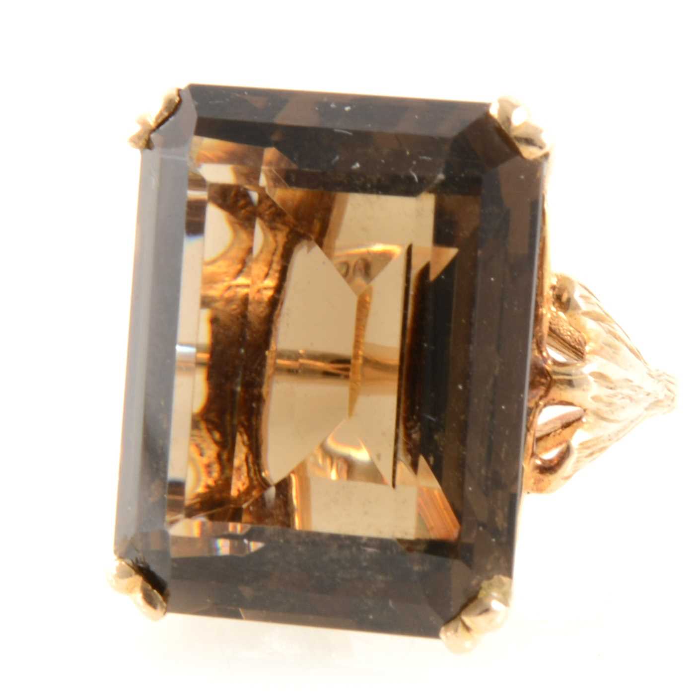 large smoky quartz ring