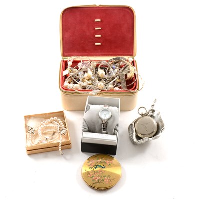 Lot 203 - A quantity of silver and costume jewellery, coins