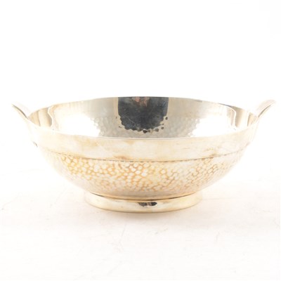 Lot 331 - Silver bowl, hammered finish