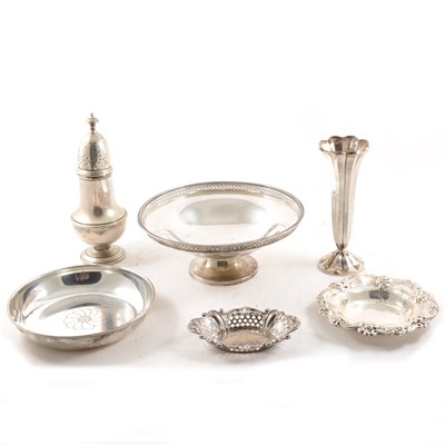 Lot 367 - Silver pedestal bowl, photograph frames, etc.