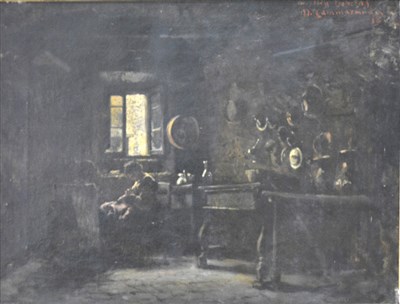 Lot 398 - Michele Cammarano, Interior scene