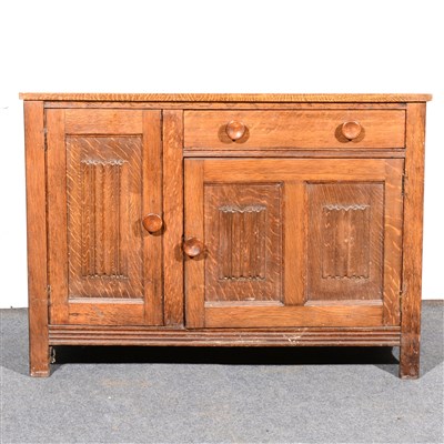 Lot 395 - Modern oak small sideboard, fitted with a...