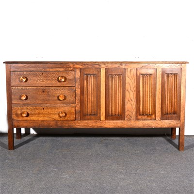 Lot 419 - Oak coffer/chest, rectangular top fitted with...