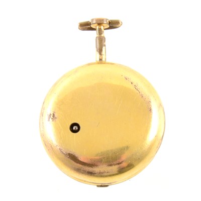 Lot 237 - Thos. Nourse London, a gilt metal and shagreen pair cased pocket watch, 3rd quarter 18th Century