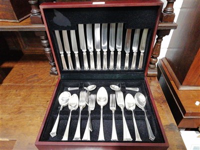 Lot 113 - Two canteens of silver plated cutlery by Elkington & Co.