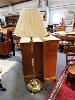 Lot 351 - Modern brass standard lamp