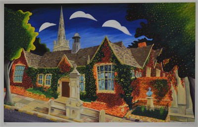 Lot 270A - Mikki Longley, Kettering Library, signed limited edition colour print.