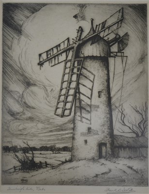 Lot 297 - Frank B Jowett, Thurleigh Mill, etching