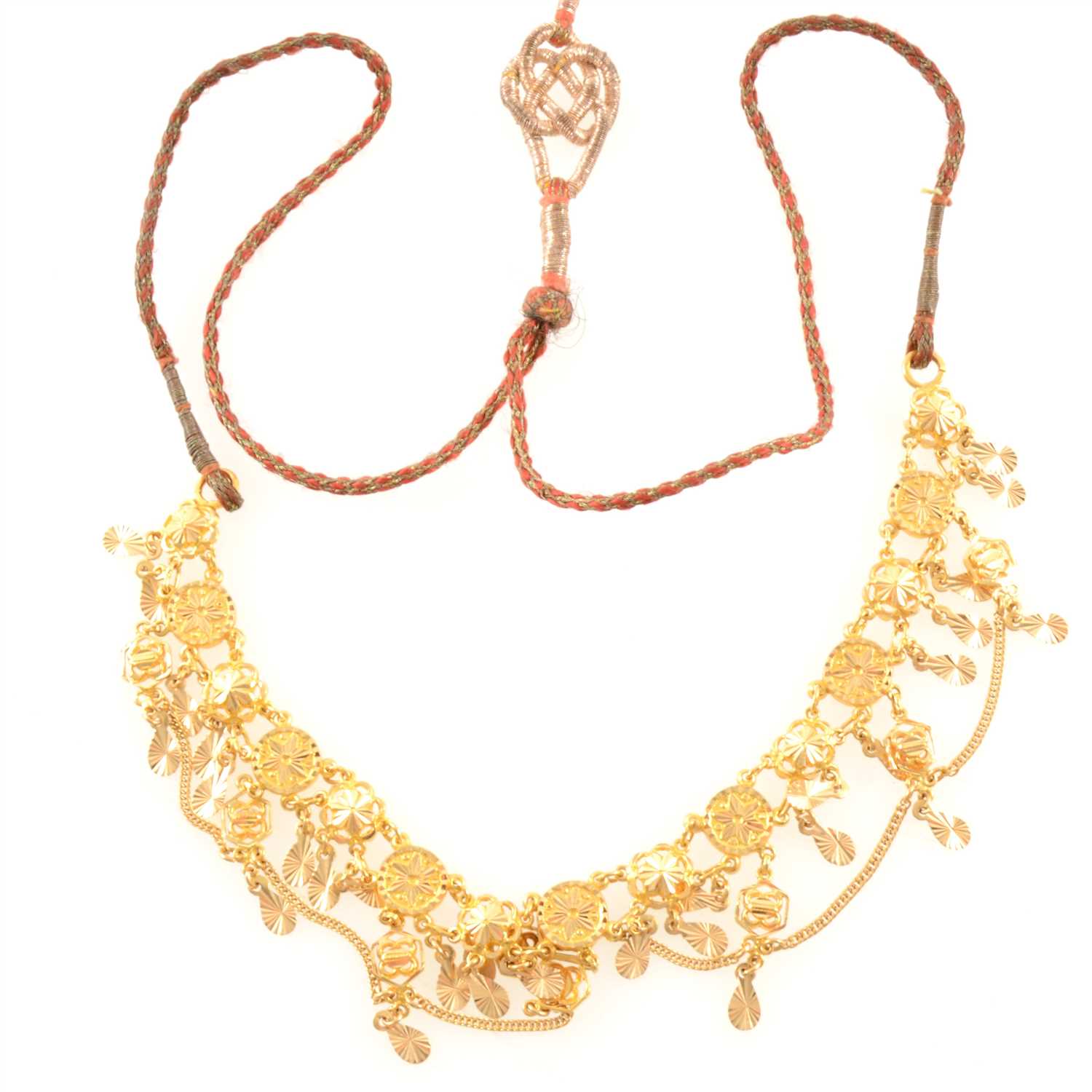 Lot 252 - A 22 carat yellow gold necklace