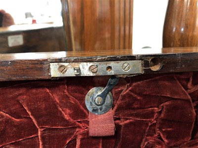 Lot 117 - A Victorian rosewood travelling box with fitted interior