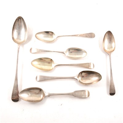 Lot 358 - Seven Georgian and Victorian silver spoons