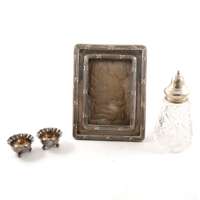 Lot 364 - Silver spoons, picture frames, silvers, salts etc.