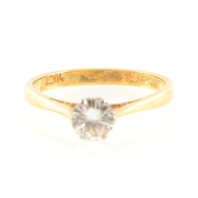 Lot 222 - A diamond solitaire ring, 0.60 carat