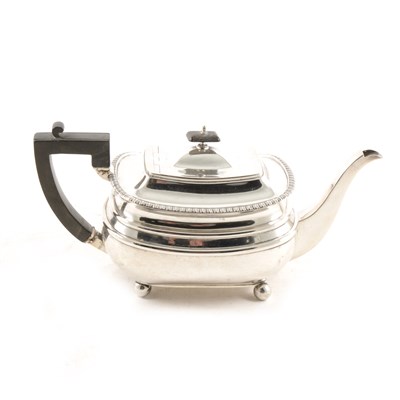 Lot 210 - Regency style silver teapot, by James Dixon & Son, Sheffield 1919