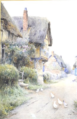 Lot 246 - Henry E. James, Village theme with thatched cottages