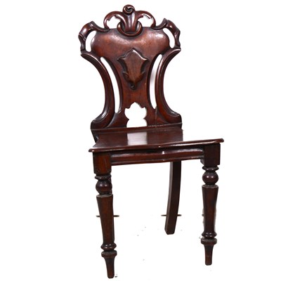 Lot 488 - Victorian mahogany hall chair