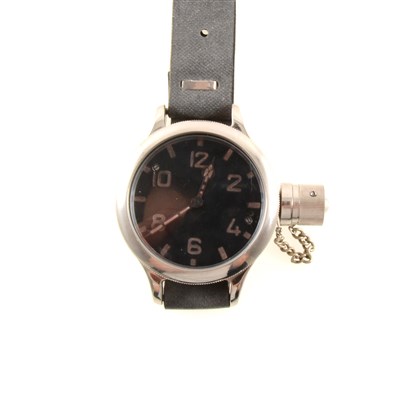 Lot 309 - A gentleman's Russian stainless steel divers watch.