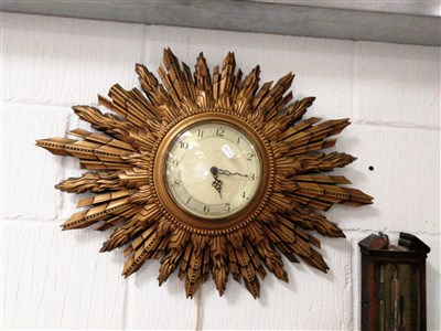 Lot 569 - Smiths sunburst wall clock