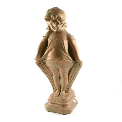 Lot 64 - Art Deco style plaster figure of a young girl