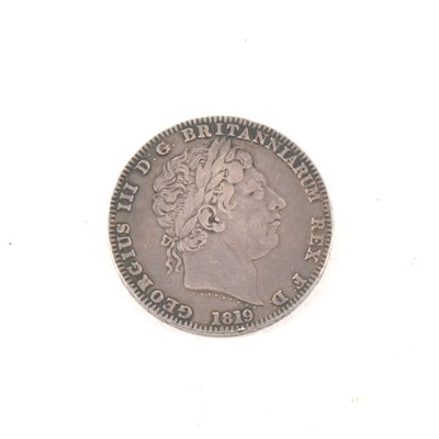 Lot 188 - 1819 George III silver crown.