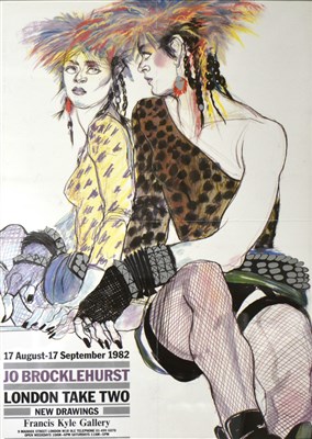 Lot 256 - Jo Brocklehurst, London Take Two, two exhibition posters from the Francis Kyle gallery, 1982.