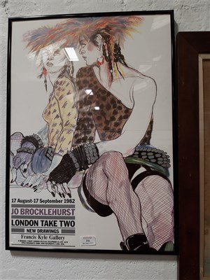 Lot 256 - Jo Brocklehurst, London Take Two, two exhibition posters from the Francis Kyle gallery, 1982.