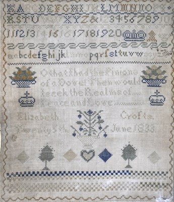 Lot 247 - William IV alphabetical and numerical sampler