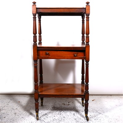 Lot 371 - Victorian mahogany three tier whatnot