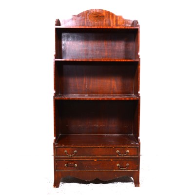 Lot 389 - Reproduction mahogany waterfall bookcase