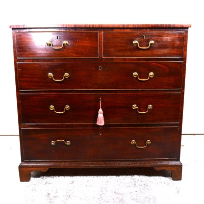 Lot 403 - Late George III mahogany chest of drawers