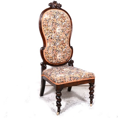 Lot 423 - Victorian rosewood nursing chair