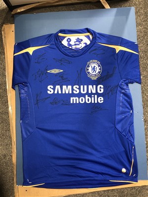 Lot 114 - Collection of Chelsea football club related items, including signed shirts, booklets, tickets, magazines, etc.