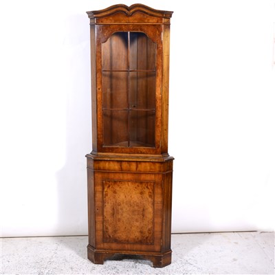 Lot 425 - Walnut corner cupboard