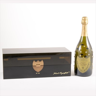 Lot 553 - Dom Pérignon, 1998 vintage champagne, "A Bottle Named Desire", a Karl Lagerfeld limited edition.