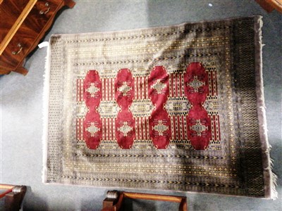 Lot 443 - Persian pattern part sill rug