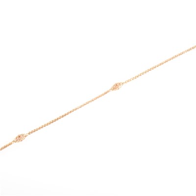 Lot 228 - A rose metal chain necklace.