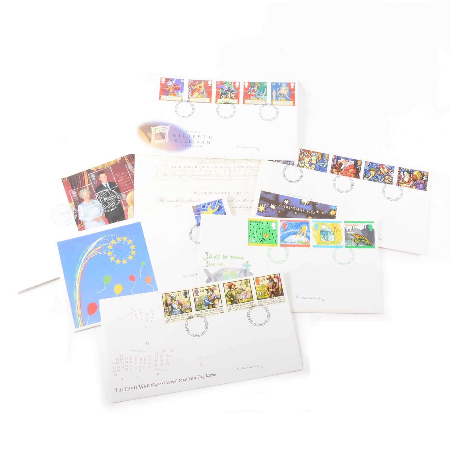 Lot 124 - Stamps: A small collection of First Day Covers, 1970 - 1992.