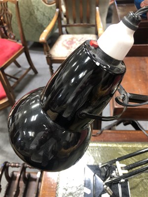 Lot 159 - Vintage black enamelled anglepoise desk lamp.