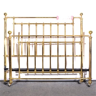 Lot 530 - A Victorian style tubular brass bedstead, ...