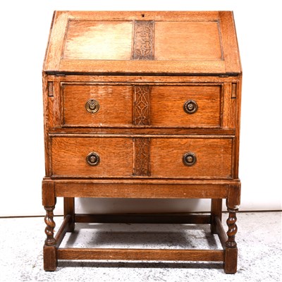 Lot 390 - 1940's oak bureau