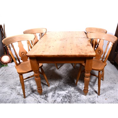 Lot 430 - PIne kitchen table and chairs