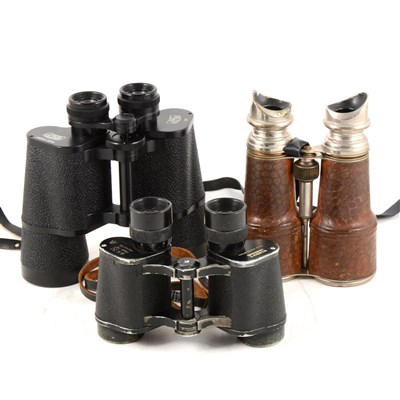 Lot 152 - Three pairs of cased binoculars, including Carl Zeiss Jenoptem 10x50.