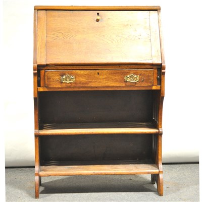 Lot 473 - An Edwardian oak secretaire