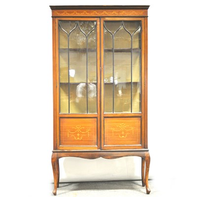 Lot 468A - Edwardian inlaid mahogany china cabinet.