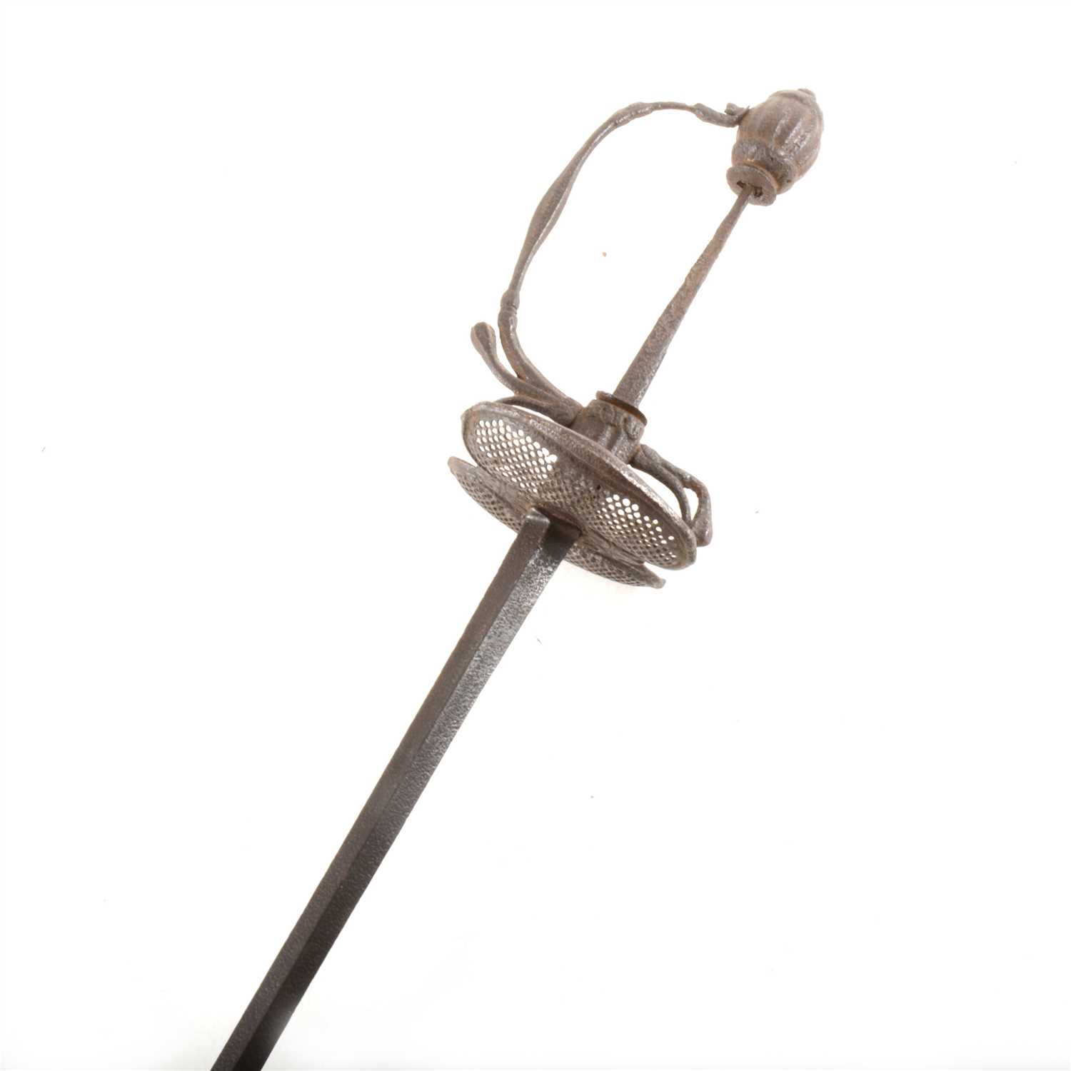 Atique Rajper Lot 152 - Antique rapier, 17th Century style, fluted