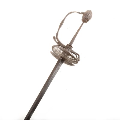 Lot 152 - Antique rapier, 17th Century style, fluted...