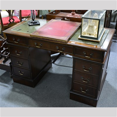 Lot 342 - Victorian style mahogany desk