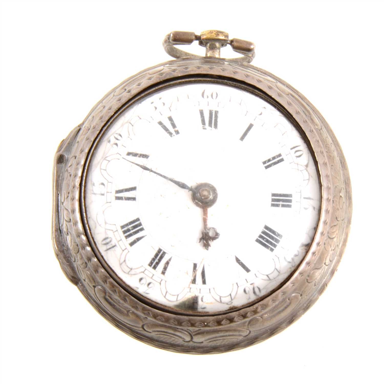 Lot 434 - A pair case pocket watch by Markham of London.